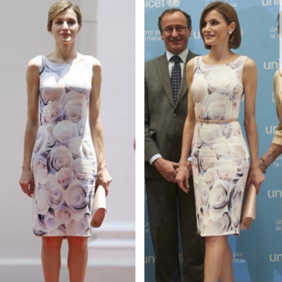 Boss Hugo Floral Rose Print Dress - Picture 2 of 16